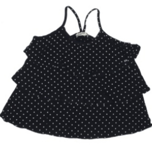 Abercrombie Spaghetti Straps Black Polka Dot Top - Picture 1 of 2